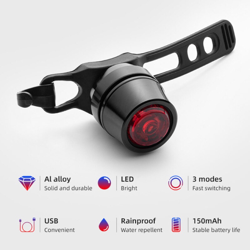 Đèn LED hậu ROCKBROS cảnh báo an toàn ban đêm cho xe đạp MTB