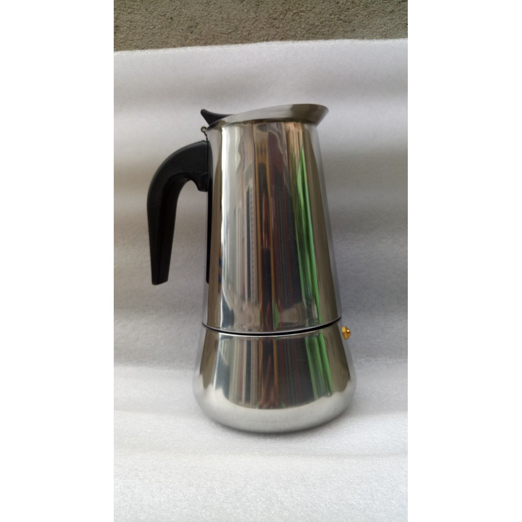 ẤM PHA CÀ PHÊ INOX 450ml LOẠI TỐT - BÌNH PHA CAFE KIỂU Ý MOKAPOT 9 CUP