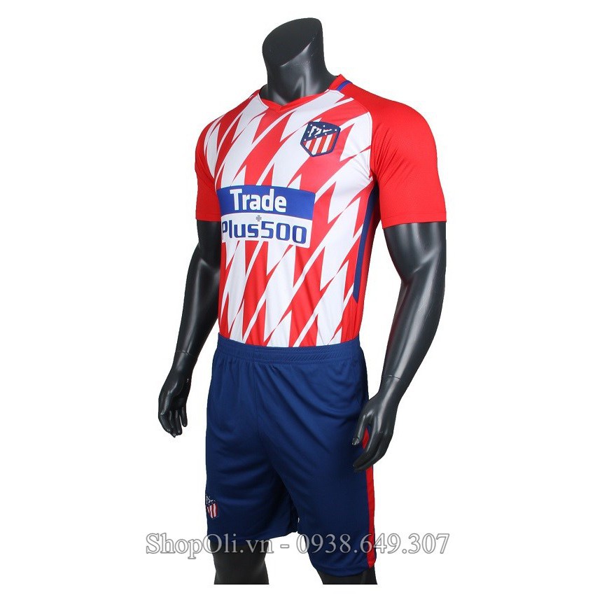 Quần áo bóng đá clb Atletico Madrid đỏ sọc trắng sân nhà 2017-2018