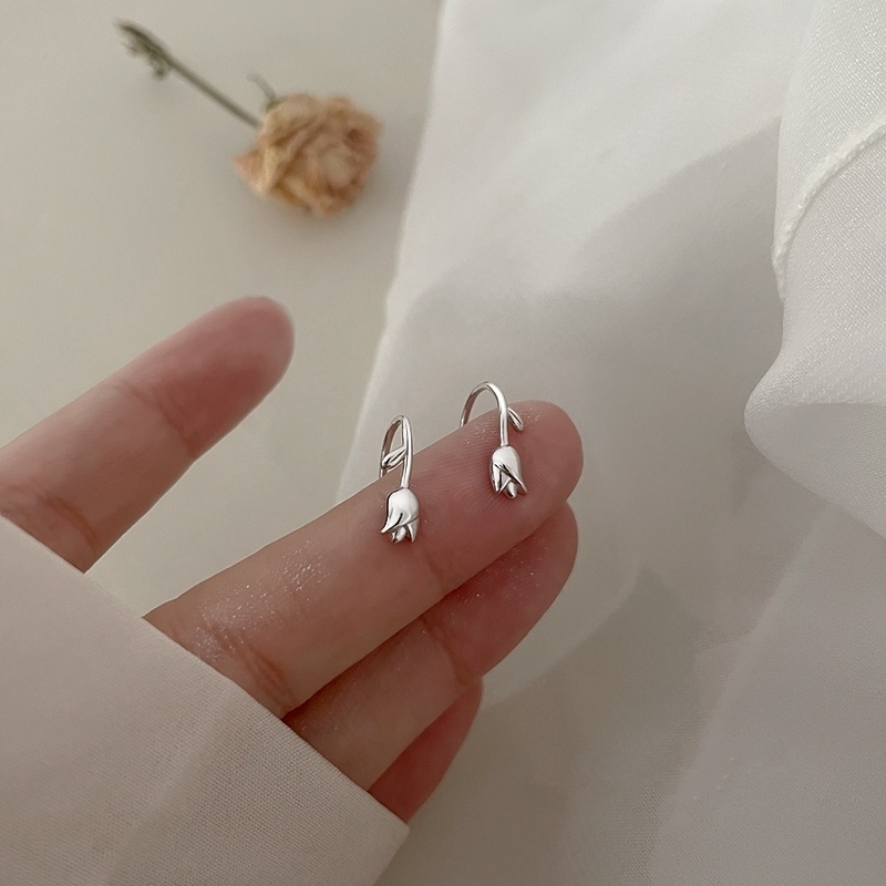 Bông Tai Hình Hoa Tulip Phong Cách Hồng Kông Sang Trọng Thời Trang Cho Nữ