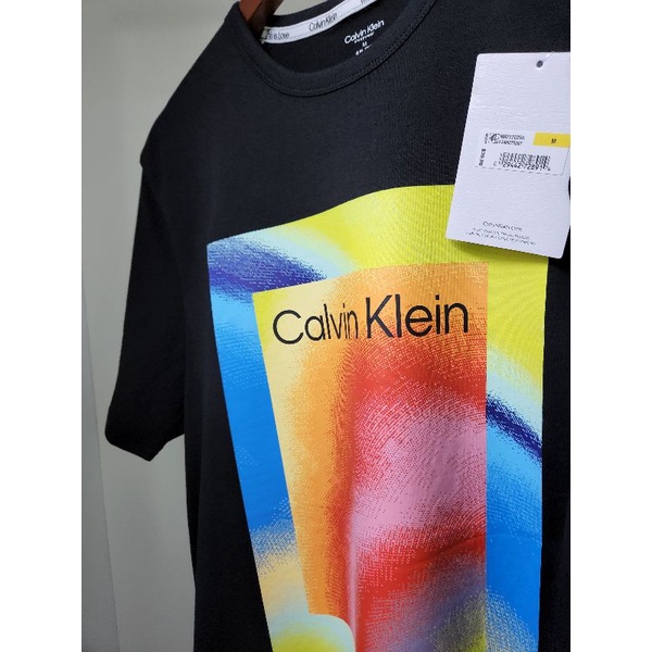 Calvin Klein Áo Thun Nam Trắng Cổ Tròn