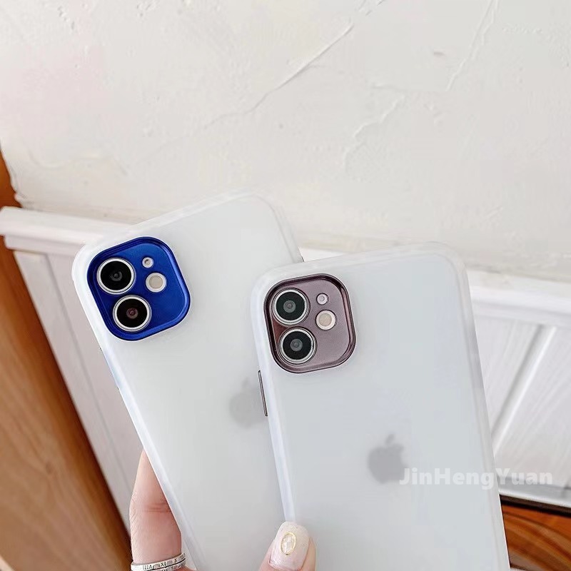 Ốp lưng iphone Vỏ Mờ Trong Suốt Acrylic Thân Thiện Với Da IPhone 12 11 Pro X XS Max Có Thể Tháo Rời Vỏ ống Kính Bao Gồm Tất Cả Các Loại Vỏ điện Thoại Di động 7 8 PLUS XR Vỏ Bảo Vệ 12mini Soft