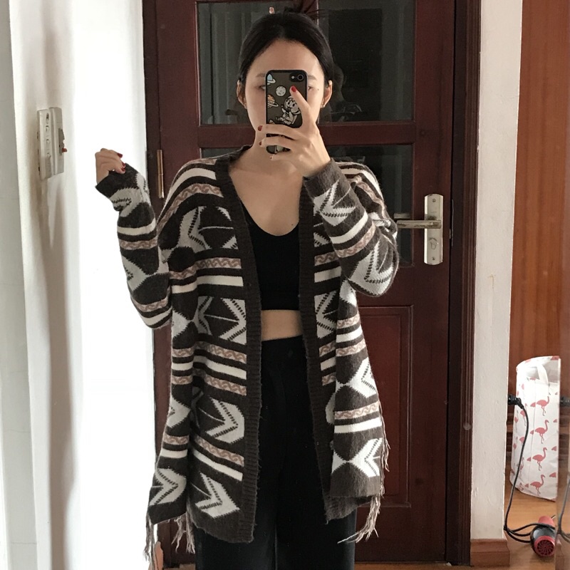 Áo len cardigan thổ cẩm freesize | BigBuy360 - bigbuy360.vn