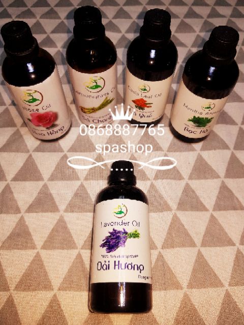 Tinh dầu sả chanh,hoa hồng,quế,nhài,oải hương bạc hà nguyên chất viện hàn lâm 100ml dùng xông phòng,xông hơi