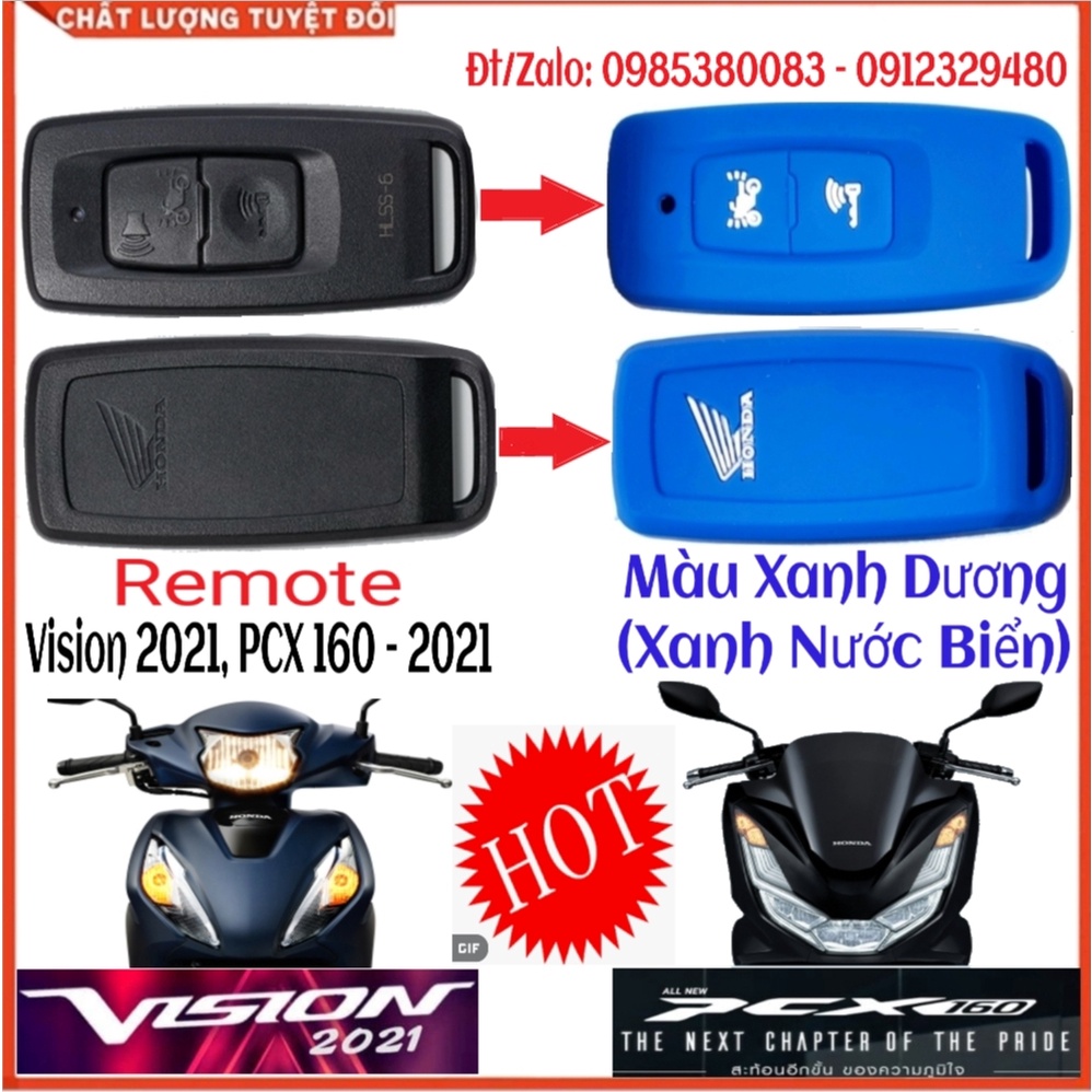 Bọc (bao) Silicol Smartkey bảo vệ Remote Honda Vision 2021 - Vision 2022, PCX 160- 2021  (Logo HONDA) - Bọc silicon