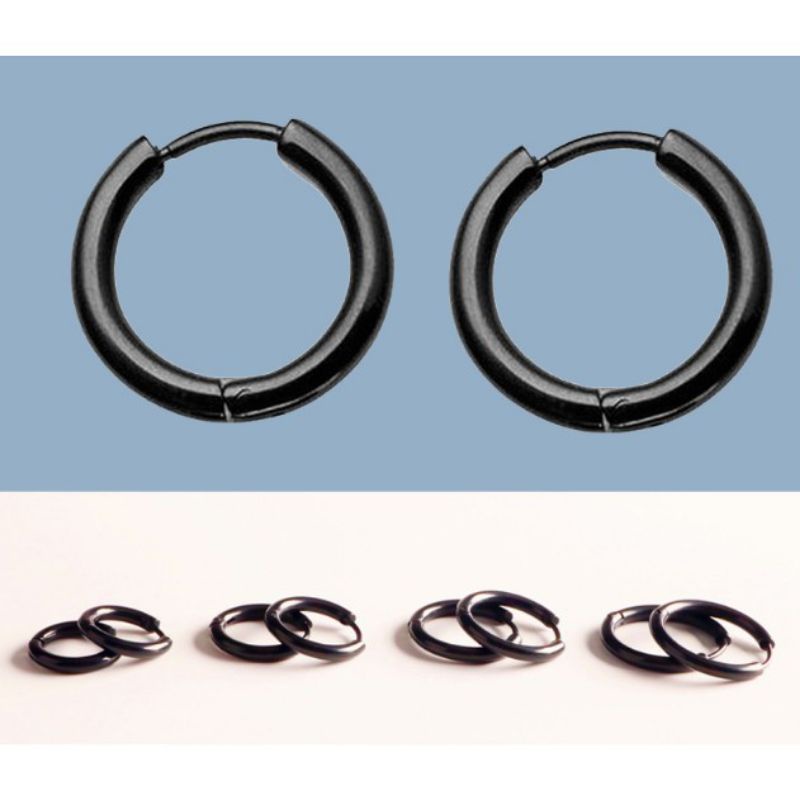 KHUYÊN TAI TRÒN - Khuyên thép y tế không gỉ - Khuyên tròn đeo tai - Khuyên xỏ tai - Khuyên tròn