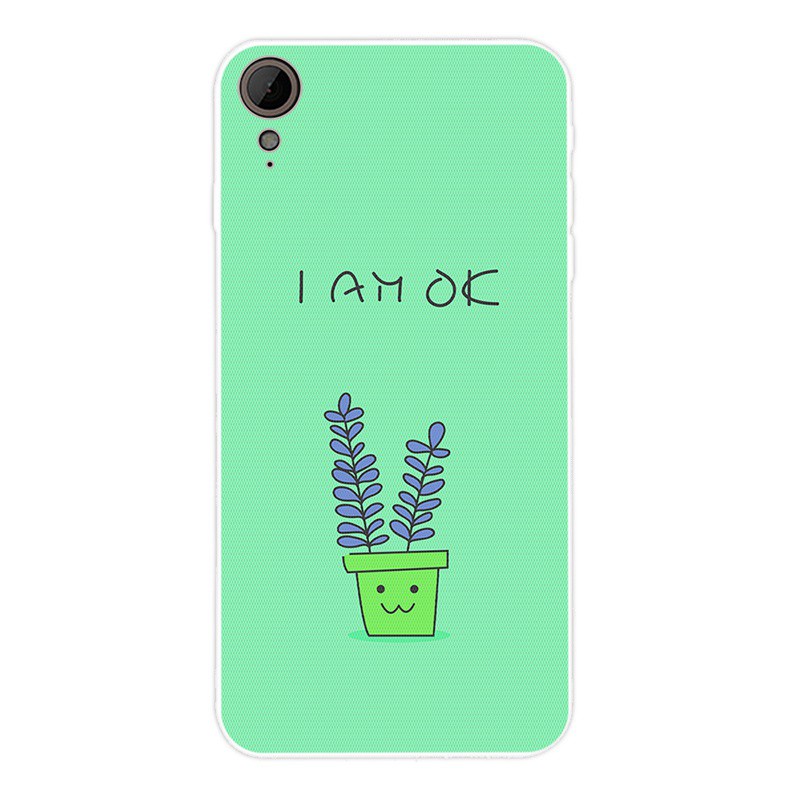 Ốp điện thoại silicon in chậu hoa dành cho HTC Desire 526 530 630 650 626 820 825 828 830 10 Pro