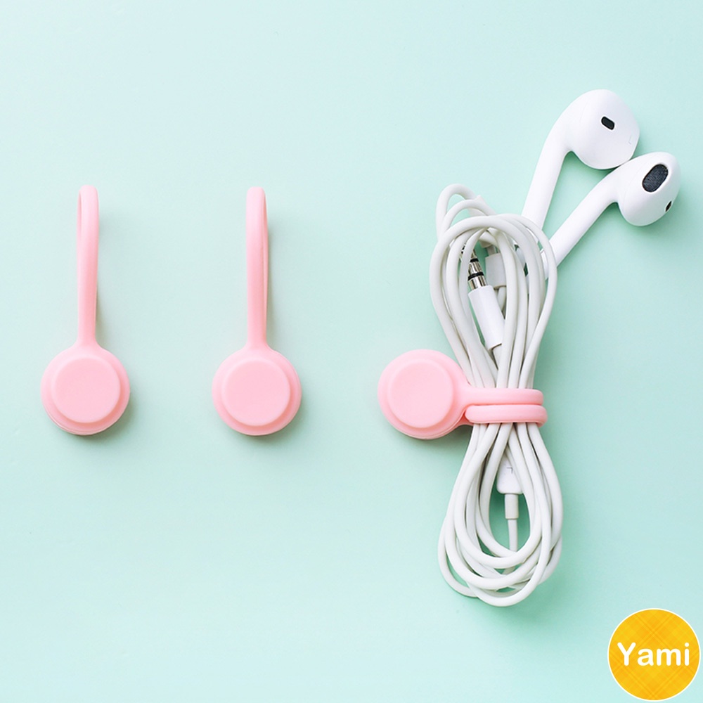 Dây buộc dây cáp sạc/ tai nghe USB bằng silicon có nam châm từ tính