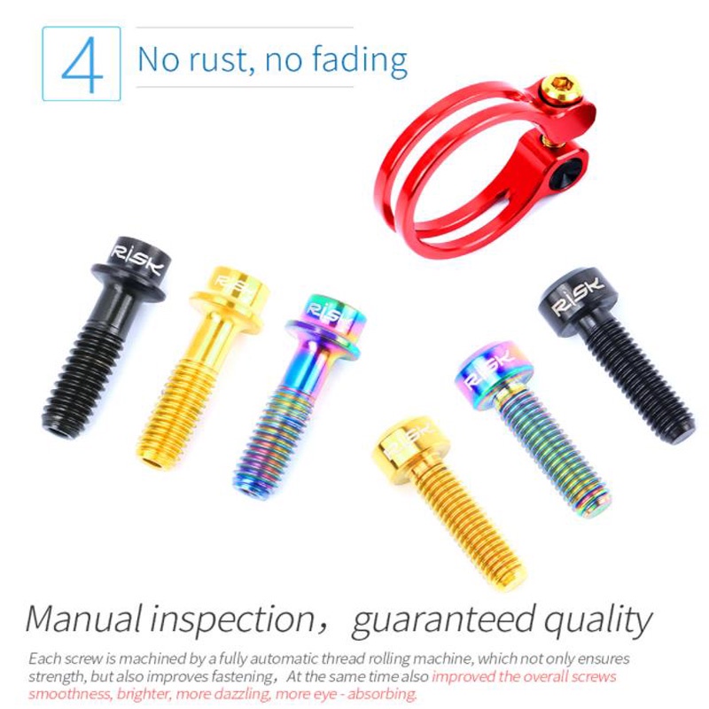 Set 2 Kẹp Cố Định Khung Sườn Xe Đạp Leo Núi Kích Thước M5X18mm