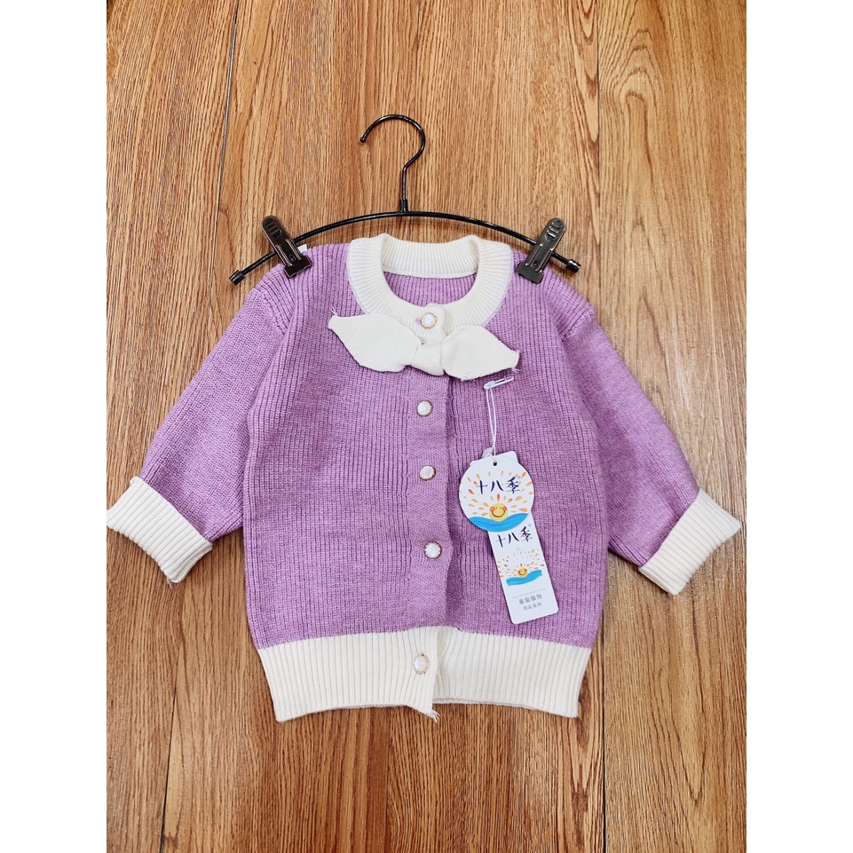 Áo khoác len cho bé gái hàng Quảng Châu- Áo len Cardigan cho bé gái K069