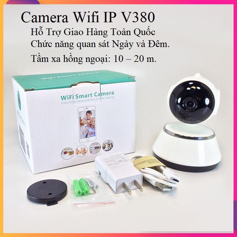 Camera V380, Camera Wifi IP V380 Giám Sát Xoay 360 độ, Phát hiện Chuyển Động, Đàm Thoại Hai Chiều - Bảo Hành 12 tháng | BigBuy360 - bigbuy360.vn