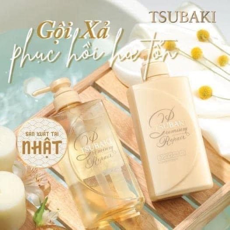 Gội xả Tsubaki vàng Nhật Bản