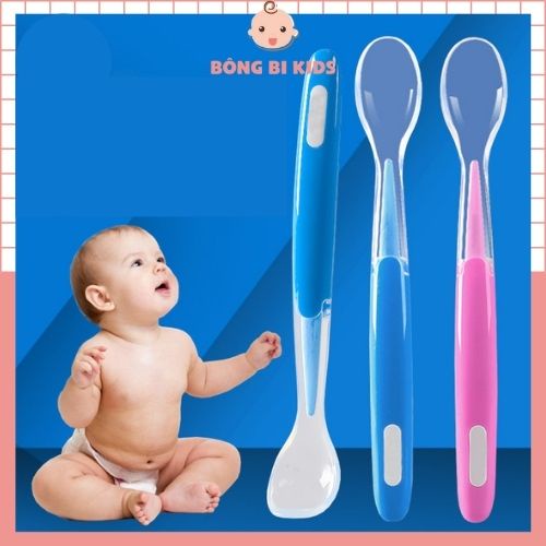 Thìa Ăn Dặm Silicon Muỗng Tập Ăn Cho Bé Mềm Dẻo An Toàn Bông Bi Kids Store