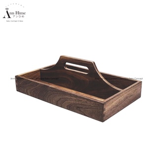 Khay Gỗ Óc Chó Chữ Nhật Đựng Đồ Ăn Decor Vintage SP40