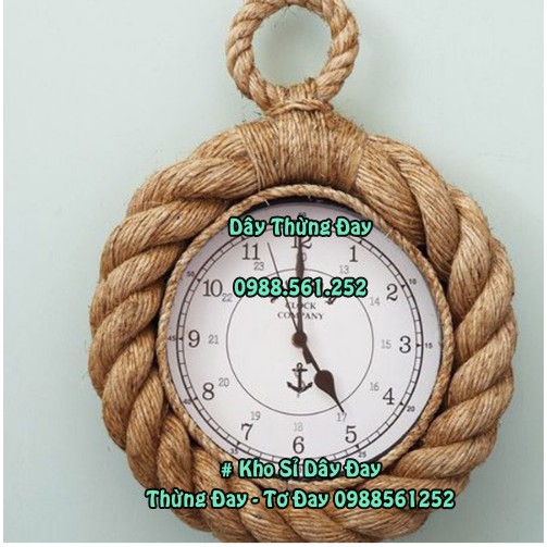 Size 8mm: 10m dây thừng đay gai tự nhiên dùng trang trí, setup, decor