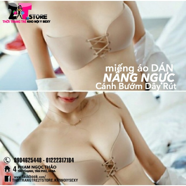 Miếng Áo Dán Nâng Ngực Cánh Bướm Dây Rút (LOẠI 1)