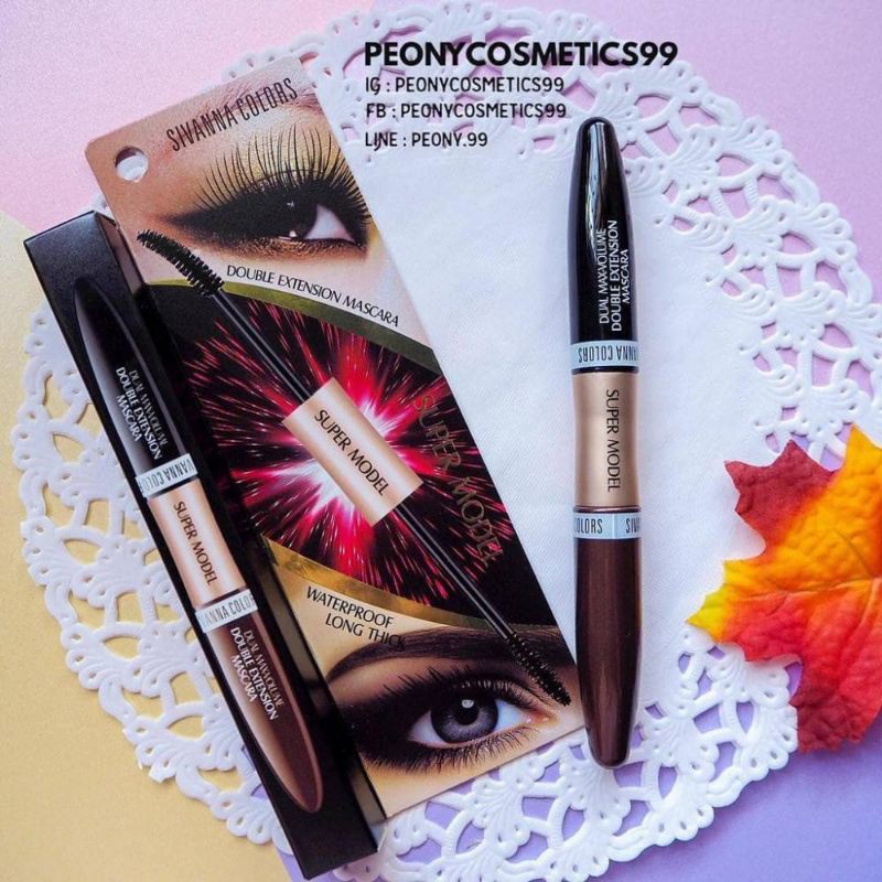 Mascara 2 Đầu ( Đen - Nâu) SIVANNA COLORS Super Model Dual Max-Volume Double Extension