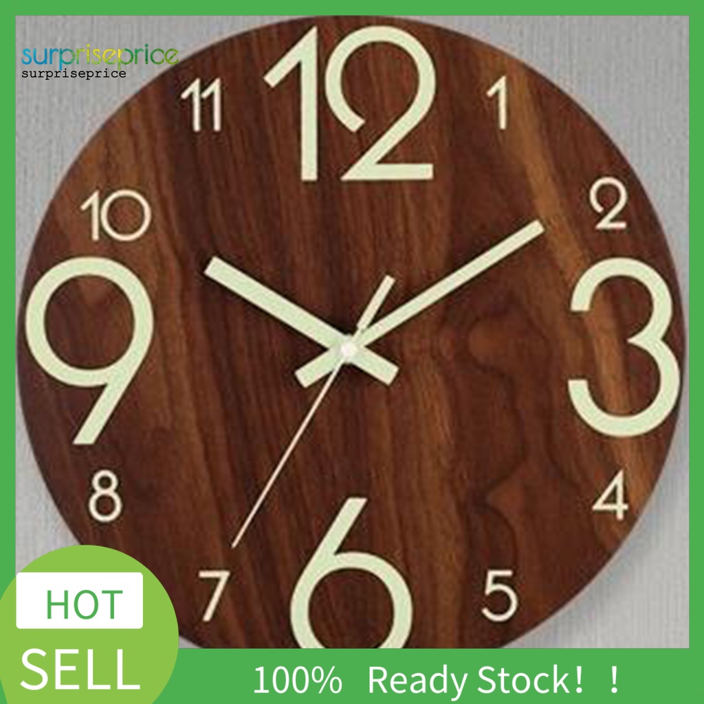 Đồng hồ treo tường phát quang 2 kiểu độc đáo trang trí nhà cửa