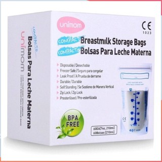 Hộp 60 Túi trữ sữa Unimom Hàn Quốc 210ml không có BPA an toàn cho bé tiện lợi cho mẹ