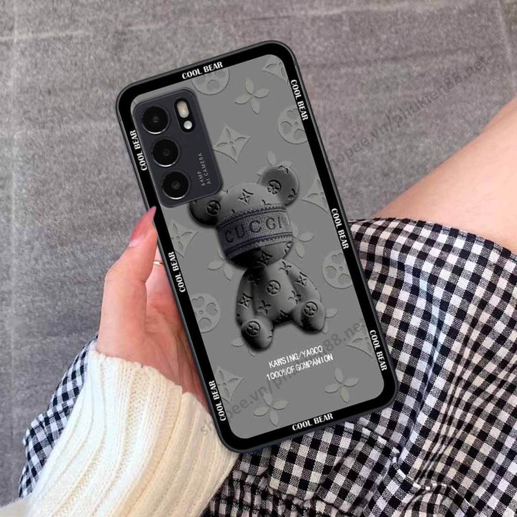 Ốp Oppo Reno6 / Reno6 Z 5G / Reno 6 bear, k@ws thương hiệu phong cách ốp lưng thời trang cao cấp