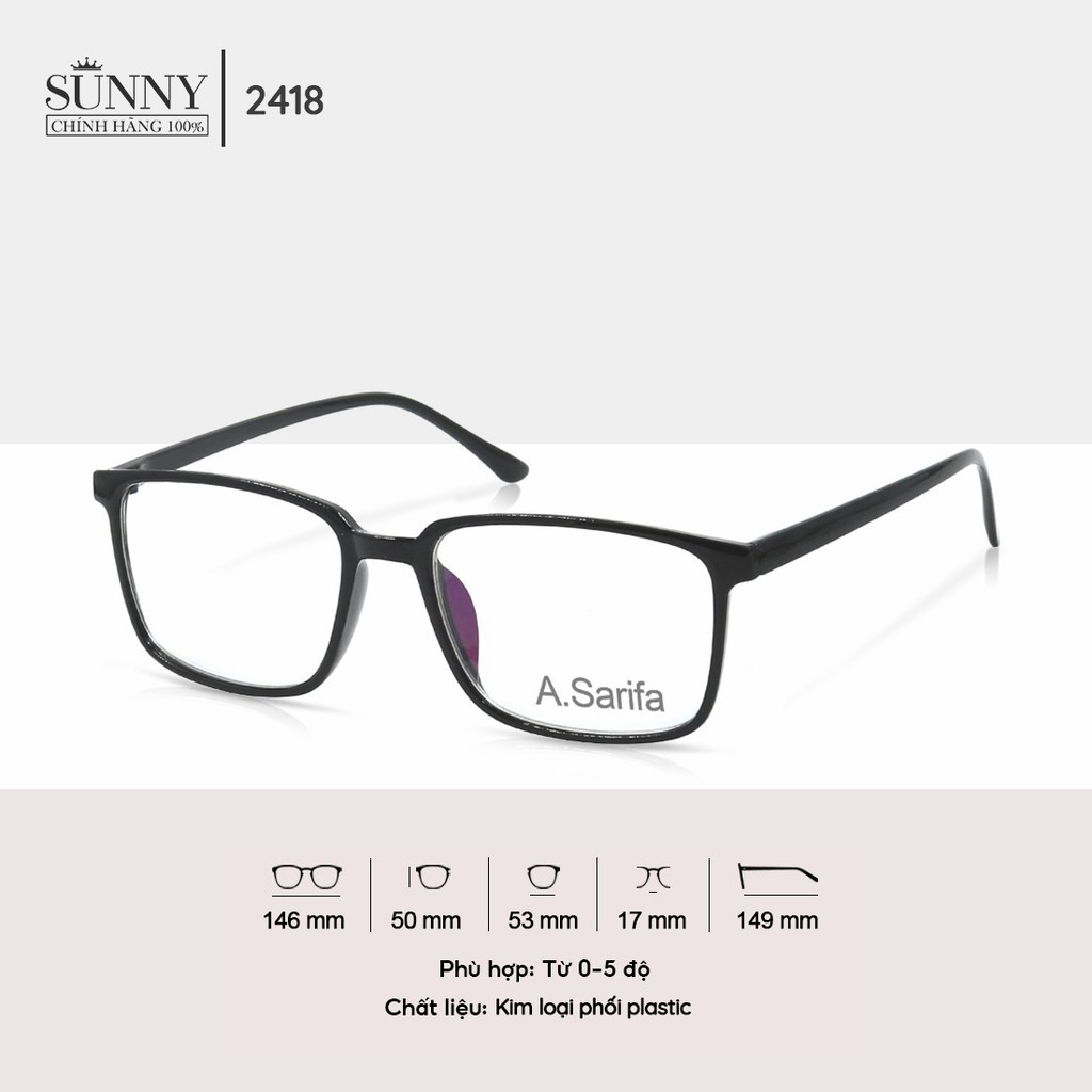 Gọng kính vuông nam nữ Accede dòng Sarifa LD2418 nhiều màu chính hãng