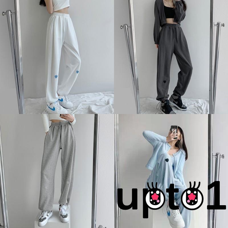 Quần Dài Lưng Cao In Họa Tiết Trái Tim Thời Trang Cho Nữ | BigBuy360 - bigbuy360.vn