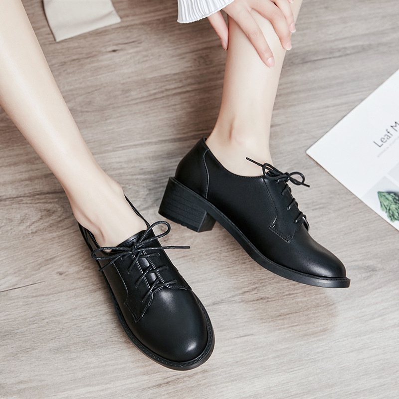 Giày da IELGY đế cao thời trang Anh Quốc cho nữ