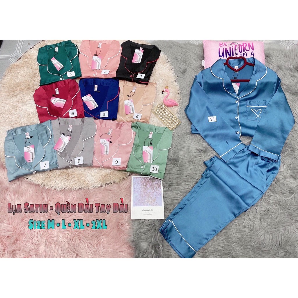 HOT - HOT - HOT - HÀNG MỚI VỀ PIJAMA LỤA SATIN CAO CẤP DÀI VIỀN TRẮNG ĐƯỢC ƯA CHUỘNG NHẤT 2020 | BigBuy360 - bigbuy360.vn