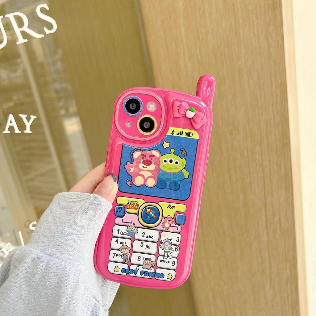 Ốp Điện Thoại Họa Tiết Hoạt Hình Snoopy / Gấu Hồng Dễ Thương Chống Sốc Cho iPhone 14 / 13 / 12 / 11 / XS