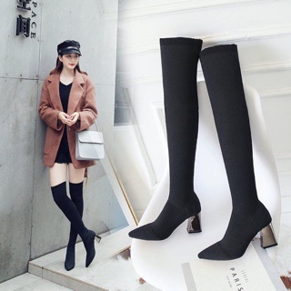 Boot vải cao cổ