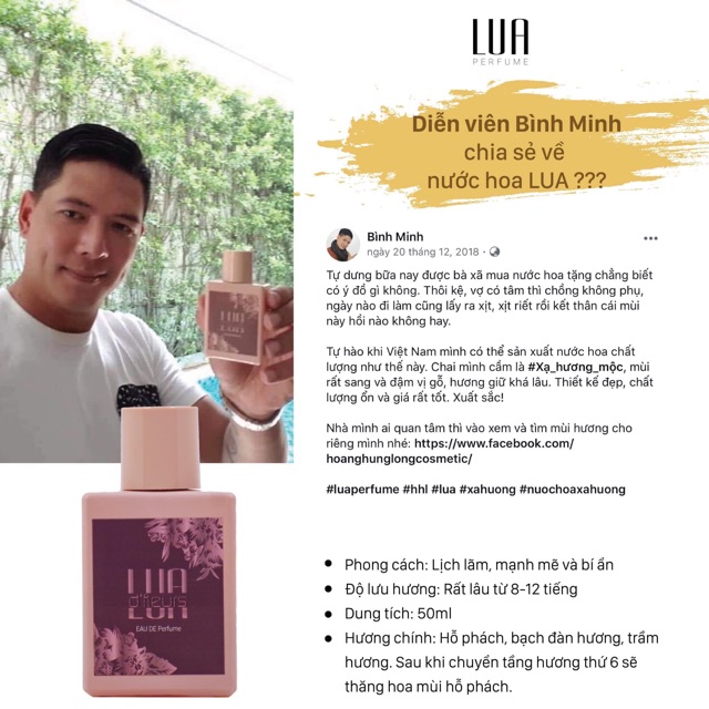 Nước Hoa LUA Xạ Hương Mộc 50ml
