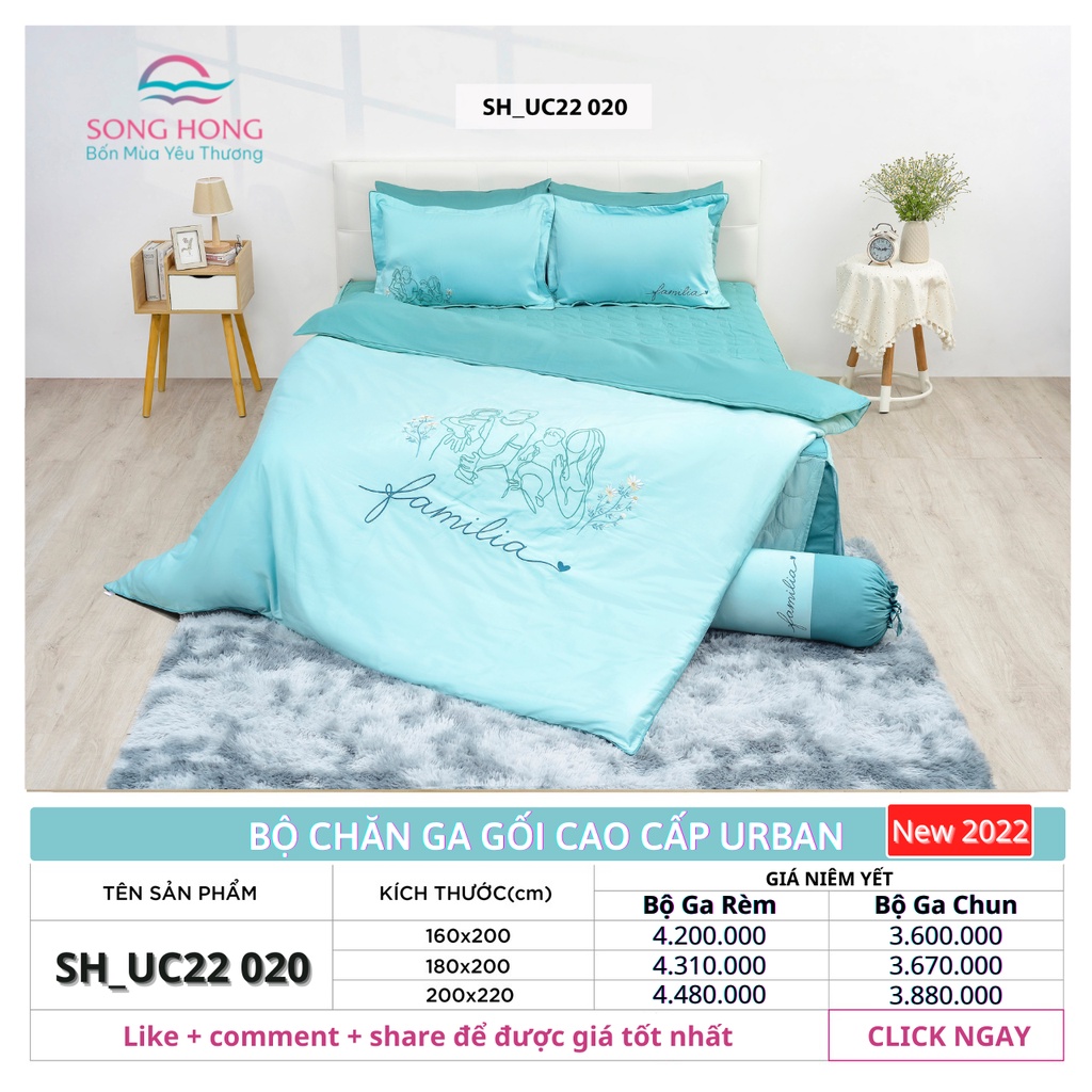 Bộ chăn gối cao cấp Sông Hồng SH_UC22 020