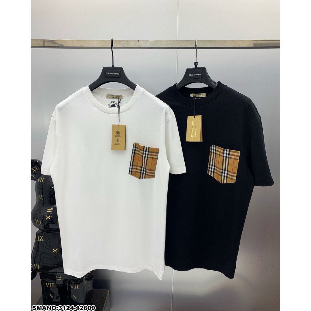 Áo Phông Nam BBR Họa Tiết Túi Trước Ngực Trẻ Trung - Áo Thun Nam BBR Họa Tiết Túi Chất Cotton Mát Mịn DT FASHION MENWEAR