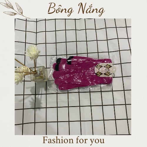 Bao tay len nữ cảm ứng giữ ấm, Găng tay nữ cảm ứng chống nắng sử dụng được màn hình điện thoại