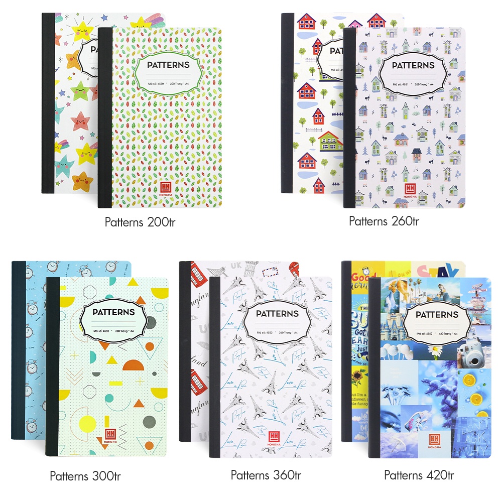 Sổ bìa cứng may gáy Hồng Hà A4
