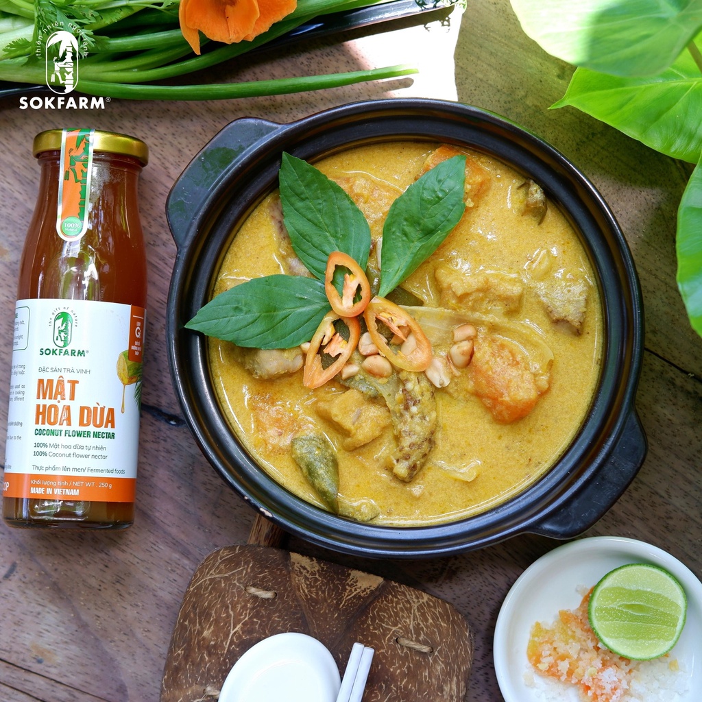 Mật hoa dừa nguyên liệu nấu ăn SokFarm - tốt cho sức khoẻ 15g/65g/250g/700g