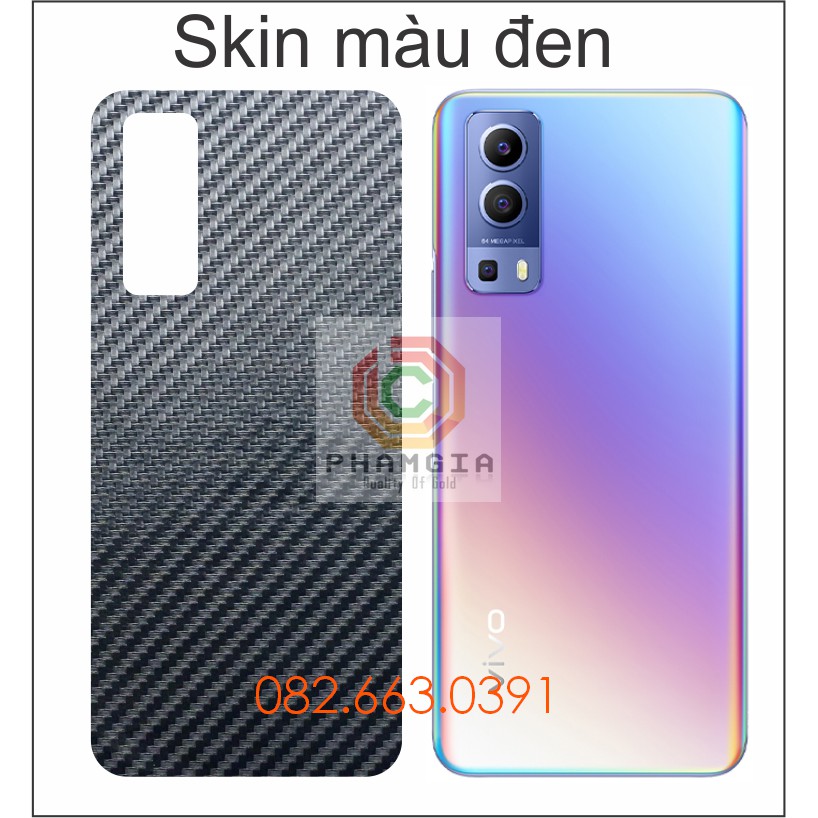 Miếng dán mặt lưng skin carbon Vivo Y72 5G
