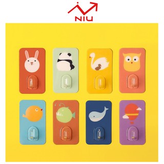 Móc Dán Tường Đa Năng Họa Tiết Con Vật Dễ Thương