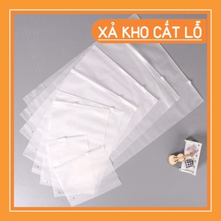 [ issac ](CHÍNH HÃNG)  Túi zip khoá lụa mờ đựng đựng quần áo, phụ kiện dẻo dai bền tiện dụng*NK032