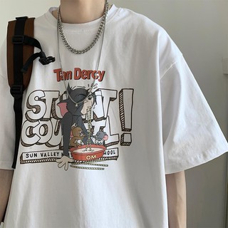 Áo thun ngắn tay dáng rộng cỡ lớn S-8XL 4 màu thời trang mùa hè dành cho nam nữ