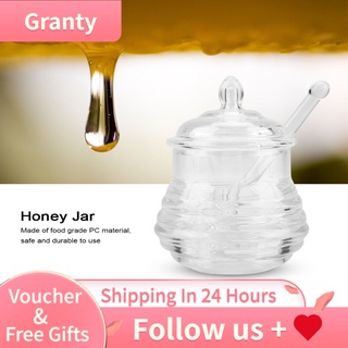 Hũ đựng mật ong trong suốt 245ml kèm mật ong