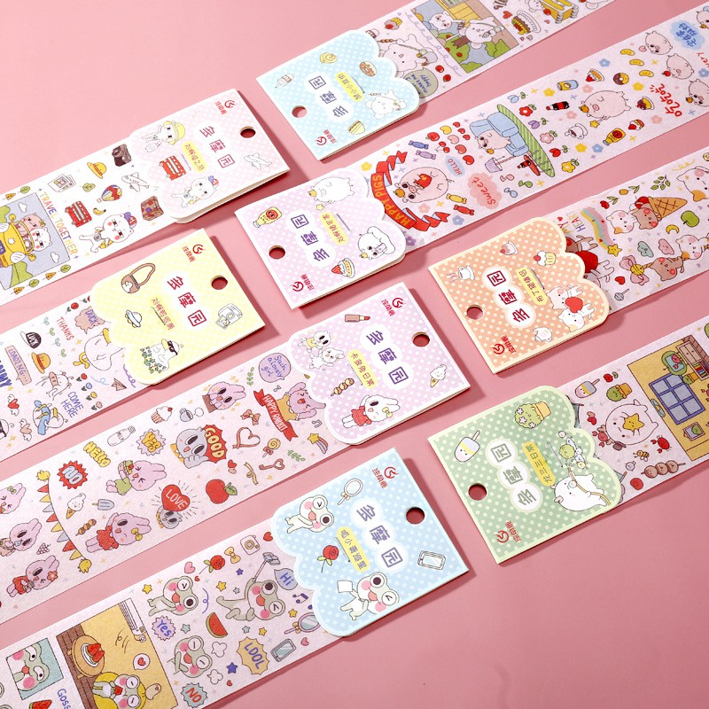 Hình dán sticker cute nền mờ hình cô gái, công chúa, động vật hoạt hình dễ thương - Corgi Shop