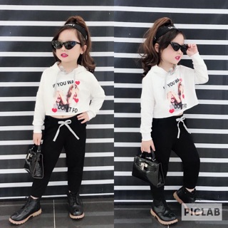 Sét thể thao hodie croptop