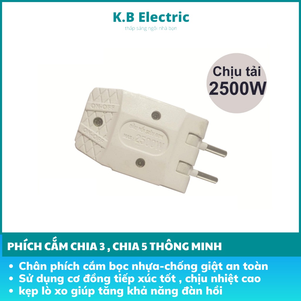 Phích cắm điện thông minh Q3 chia 1 ra 3 ra 5
