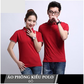 Áo phông nam ngắn tay cổ bẻ màu đỏ