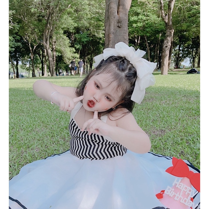 Kẹp tóc nơ tiểu thư , kẹp tóc nơ to phong cách Hàn Quốc dễ thương