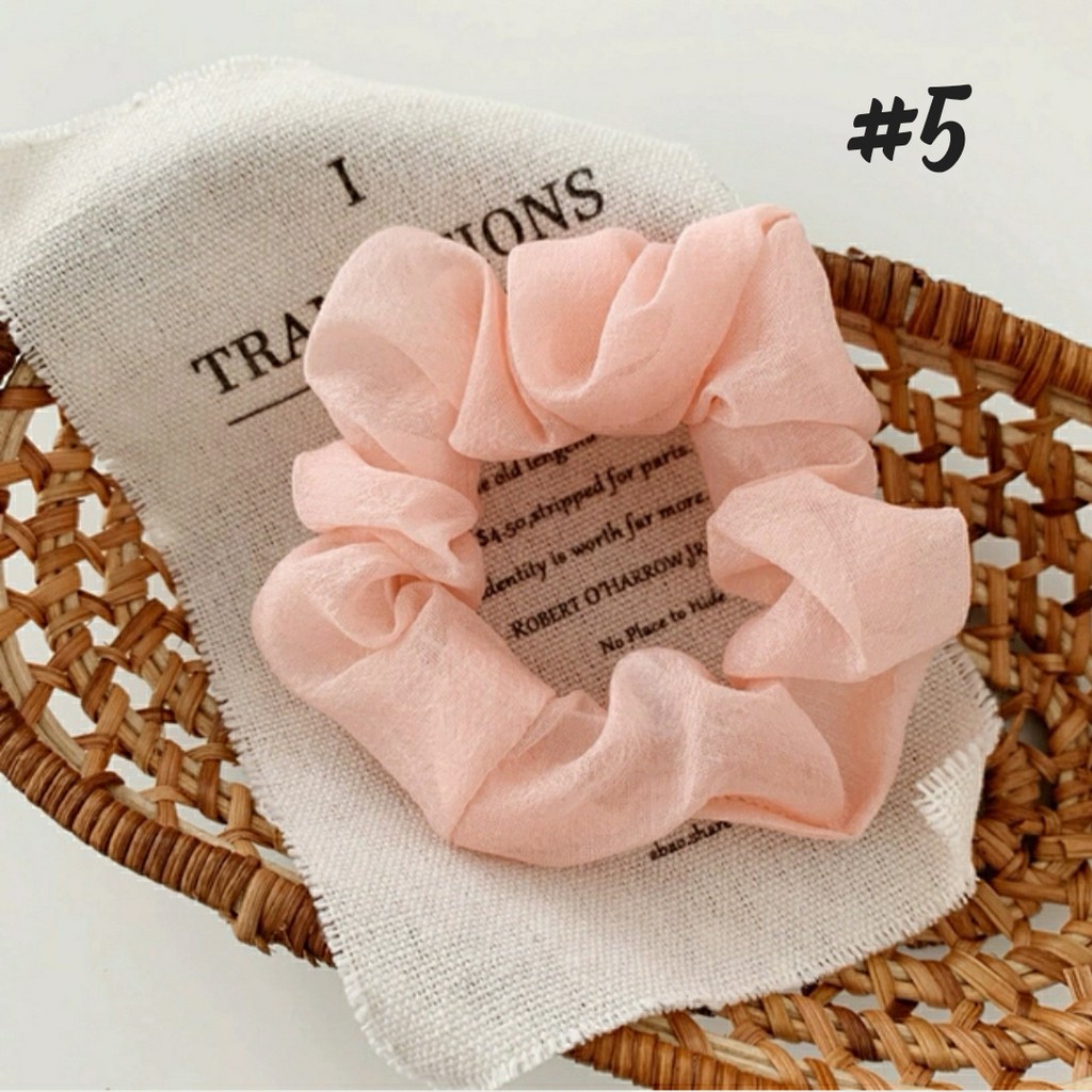 Scrunchies - Dây buộc tóc vải voan bản nhỏ