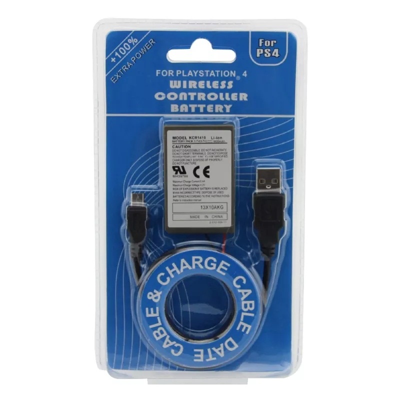 PIN TAY CẦM PS4 2000mAh (CHÂN TO), DÀNH CHO PS4 10xx, 11xx, 12xx, KÈM CÁP SẠC NGUYÊN VỈ