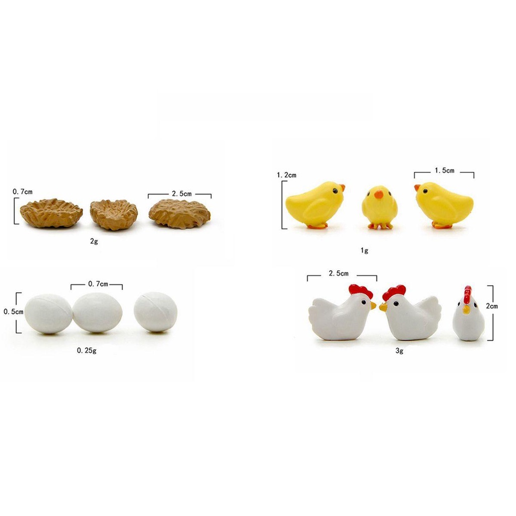Đồ trang trí Thỏ Mini Bằng Nhựa Resin Dễ Thương Dùng Trang Trí Tiểu Cảnh