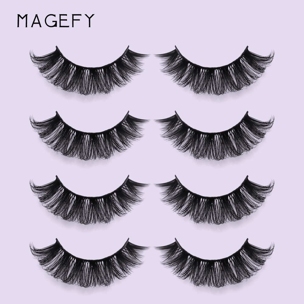 Set 4 cặp mi giả MAGEFY 3D dày tự nhiên